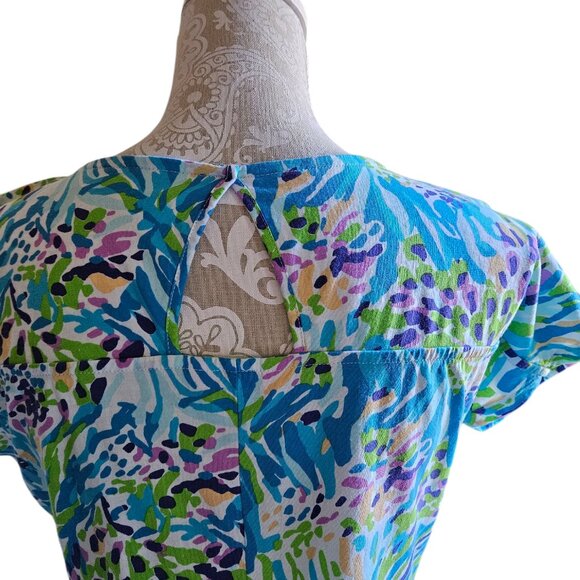 Lilly Pulitzer Multi color Cap Sleeve T-shirt Dress size S - Picture 4 of 7